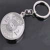 50 Years Perpetual Calendar Keychain Silver Alloy 360 Degree Rotation Calendar Key Chain Ring Keyfob Anniversary Creative Gift