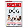 Винтаж Остерегайтесь собаки, металлический знак, предупреждение об опасности, защищенная собака питбуль, без бала, настенный декор, украшение частной территории, WY45