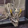 Аксессуары, Ожерелье из титановой стали, Маска призрака Праджни, Модные брендовые универсальные аксессуары, Уличное ретро ожерелье мужское