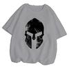 Spartan 100% Cotton T-shirts Men Summer Comic Funny T-shirt Harajuku Streetwear Tops Oversized Black Man Clothing
