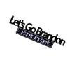 Let's Go Brandon Edition Emblem Car Bumper Badgeslide Fender Sticker Black/White