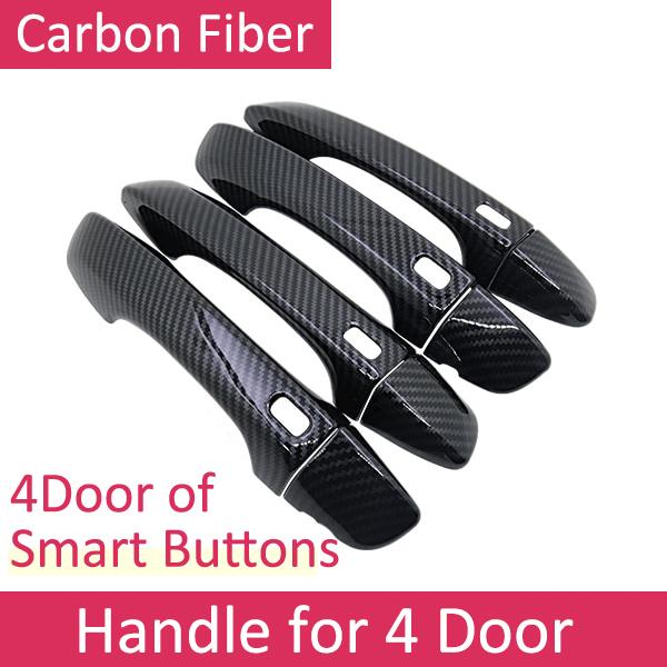 For Volkswagen VW Tiguan AD BW MK2 2016 2017 2018 Carbon Fiber Door Handle Cover Trim Protective Stickers