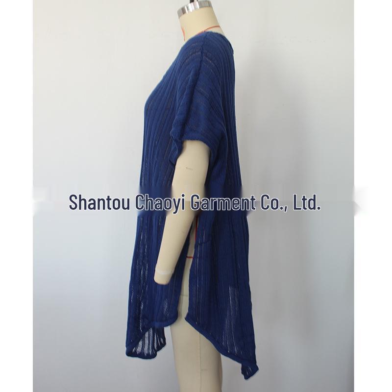 Summer Lace-Up Knit Beach Cover-Up