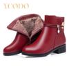 Women's Spring/winter Soft Sole Non-slip Casual Leather Boots with Large Inner Zipper Size