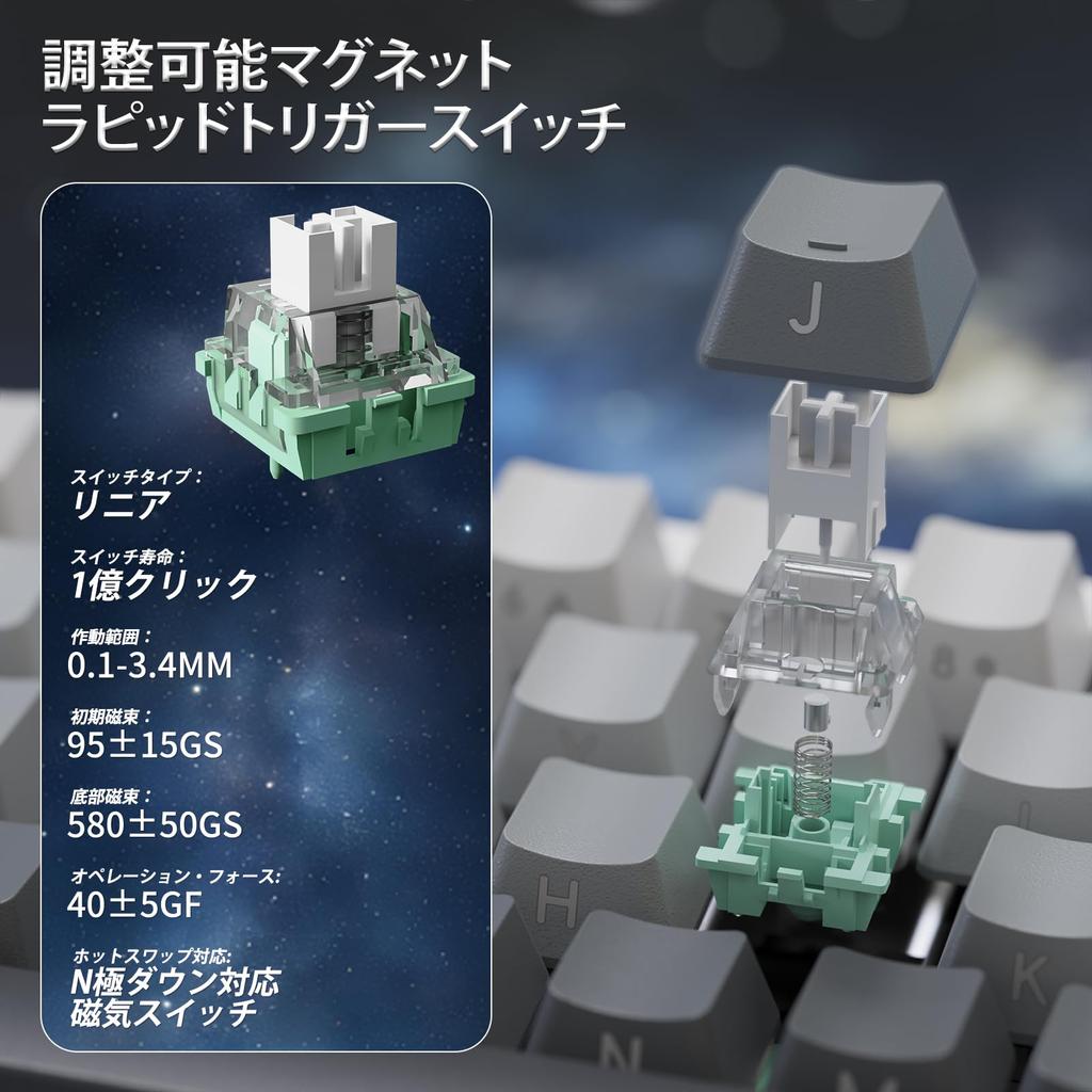 ATTACK SHARK Клавиатура с быстрым срабатыванием и набор мыши X68PRO Игровая клавиатура и Игровая мышь X11 Беспроводной набор Клавиатура со свитчами - Магнитная RT0.01мм