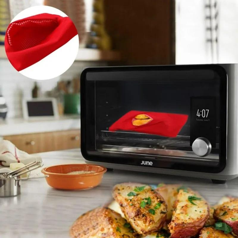 1-10 шт. Мешок для запекания картофеля в микроволновке, многоразовый мешок для жареного картофеля и кукурузы, хлопковый мешок для выпечки в микроволновке, портативные кухонные гаджеты для дома