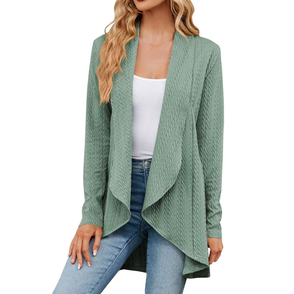 Женский модный повседневный удобный кардиган с длинным рукавом