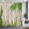 Зеленый бамбук шторка для душа Дзен медитация природа ботанический полиэстер ткань шторки для душа декор для ванной комнаты с крючками