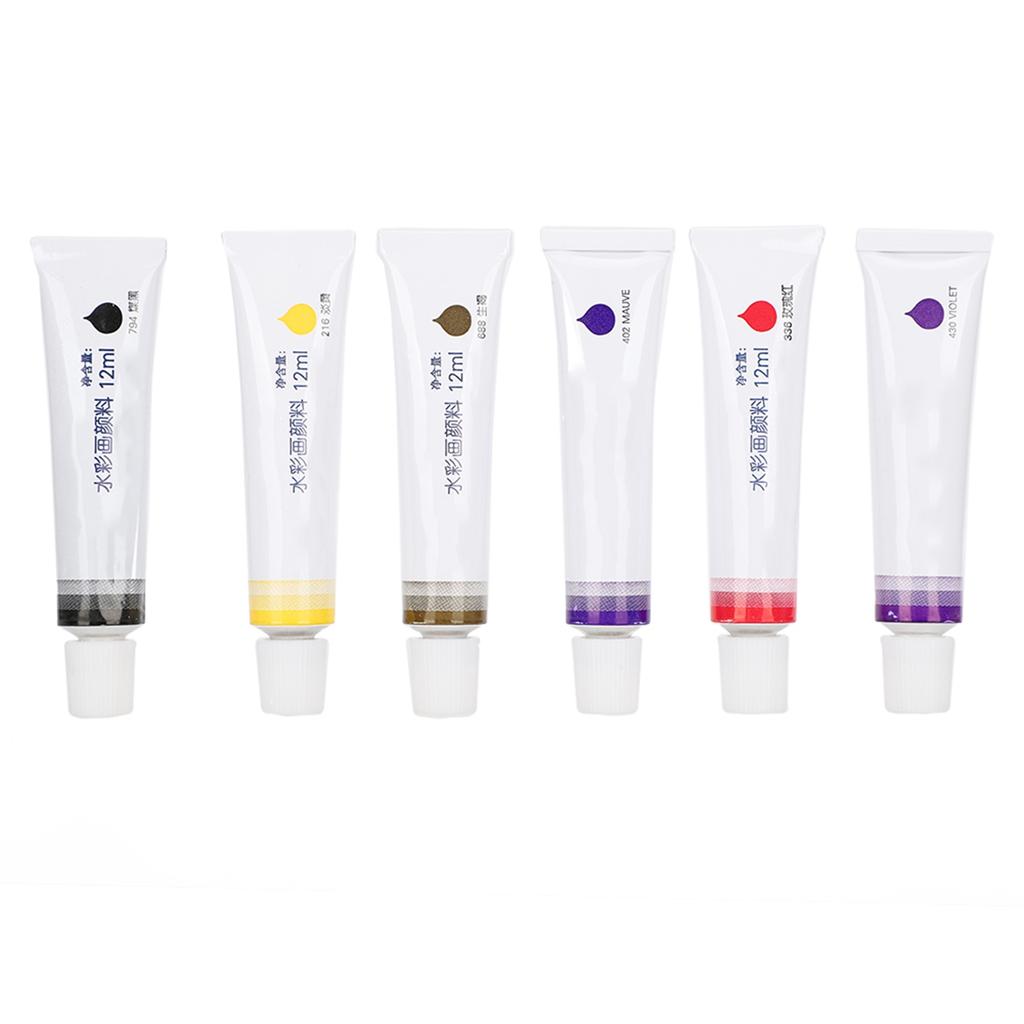 Набор акварельных красок 24 шт. 12 мл Профессиональные краски в алюминиевых тубах Кисти Школьные художественные принадлежности