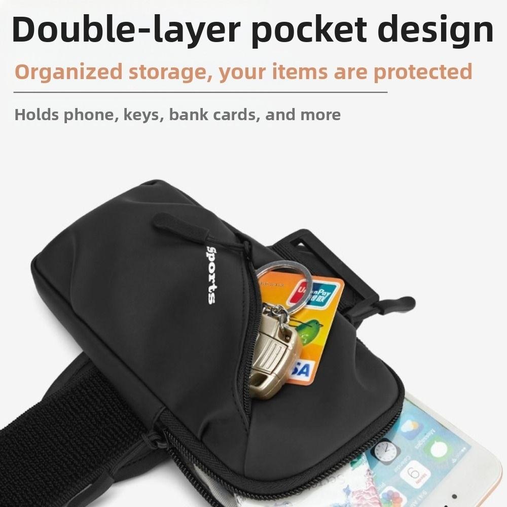 Elastic Adjustable Arm Phone Bag Double Layers Sports Arm Bag Running Phone Bag Sports