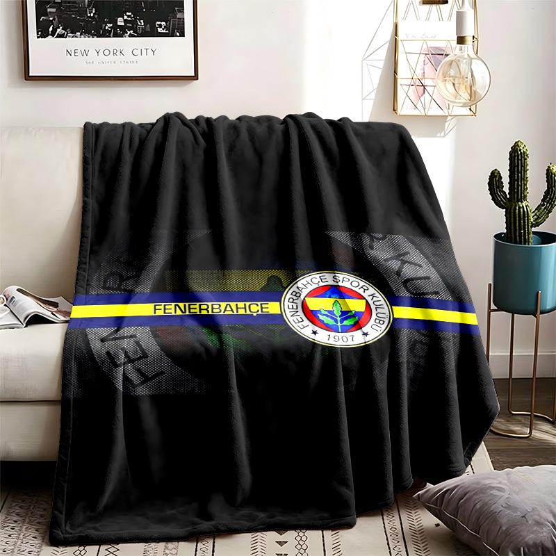 Fenerbahce SK Theme Personalized Outdoor Flannel Blankets Soft And Suitable For All Seasons Perfect For Sofas Beds And Camping
