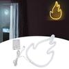 Современная неоновая вывеска Modern Flame 5V Подвесная светодиодная вывеска Питание от USB или батарей Неоновые огни для дома и офиса