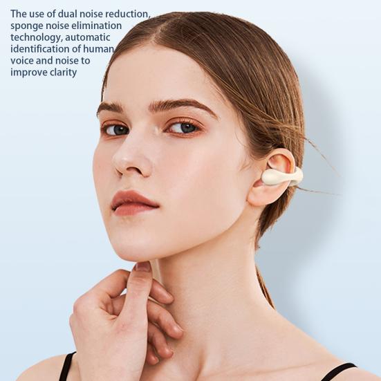 Wireless Earphone IPX7 Connection Noise Reduction Waterproof Rapid Touch Control Ear Clip Type