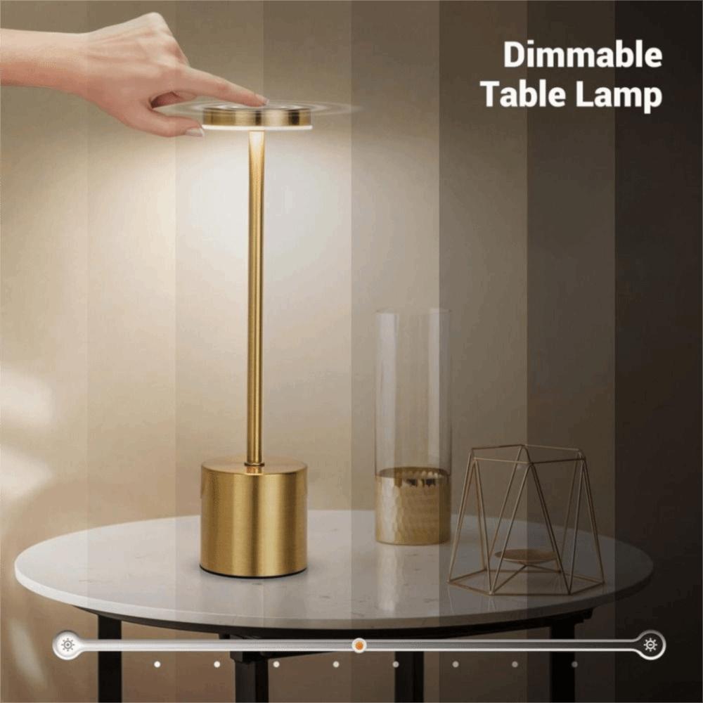 Stepless Dimming Touch Sensor Lamp Three Colors Wireless Reading Lamp Desk Lamp  Club Decoration