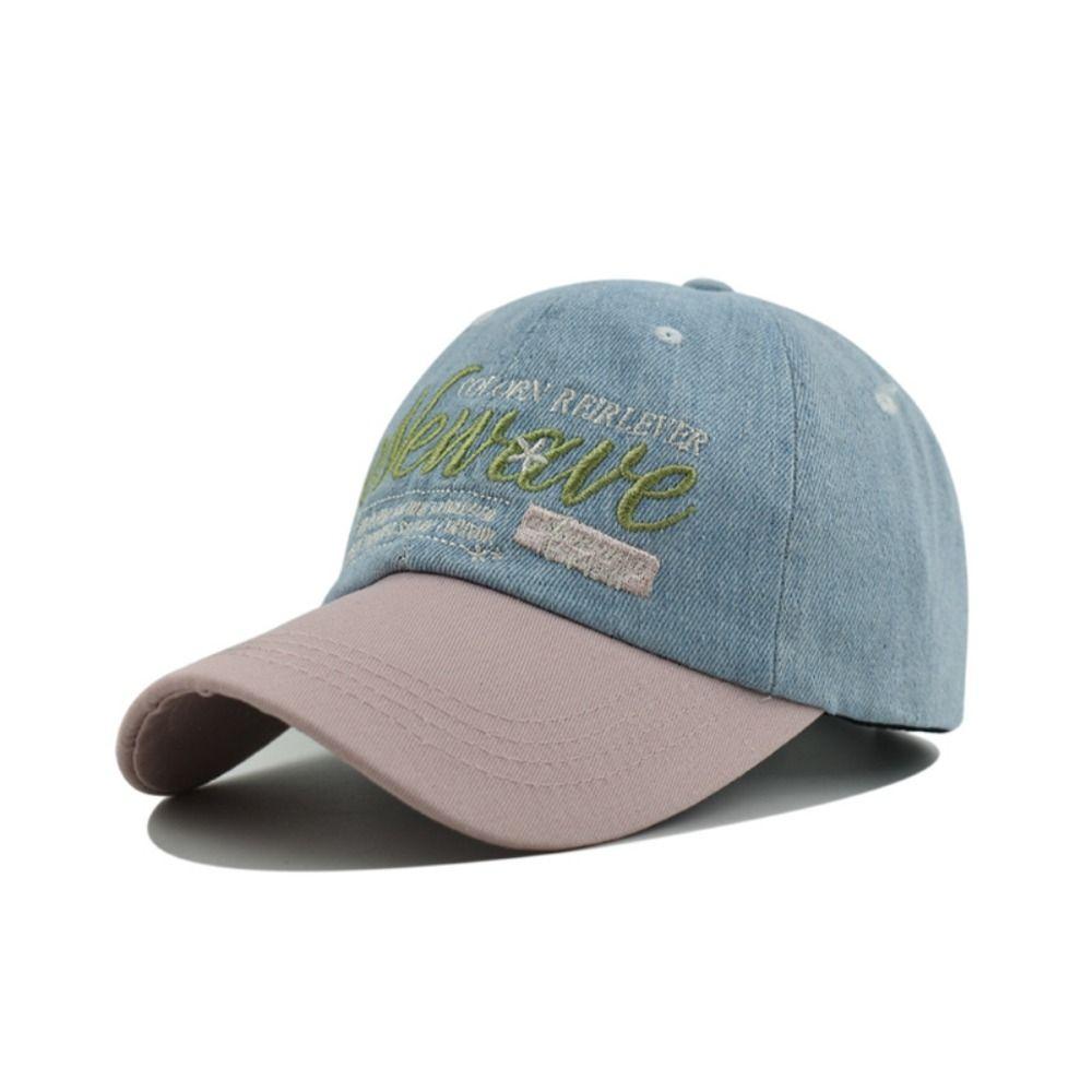 Denim Peaked Cap Korean Snapback Cap Casual Letter Baseball Hat Streetwear
