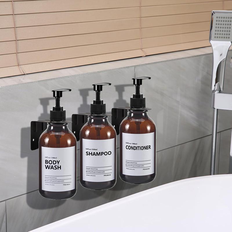 500 мл дозатор для жидкого мыла многоразовый пустой шампунь кондиционер гель для душа контейнер с этикеткой/стойка/поднос для ванной комнаты кухни