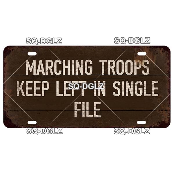 SQ-DGLZ Minen German Road License Plate Warning Tin Sign State Wall Decoration Metal Sign Home Decor Painting Plaques Art Poster