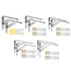 2Pcs Wall Mounted Stainless Steel Support Brackets Triangular Structure Heavy Duty Shelf Brackets Easy To Install