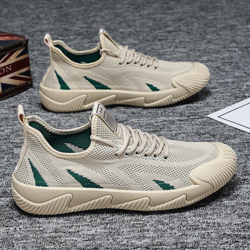 Мужская обувь 2025 новая летняя дышащая повседневная спортивная сетчатая обувь универсальная беговая мягкая подошва плетеная сетка мужская трендовая обувь