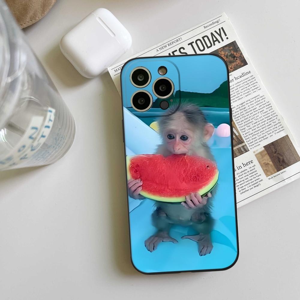 Забавный чехол для телефона с обезьяной для iPhone 17 16 15 14 13 12 11 Pro Max Mini SE 7 Plus 17E Ударопрочный Милый Животный Силиконовый Мягкий Чехол