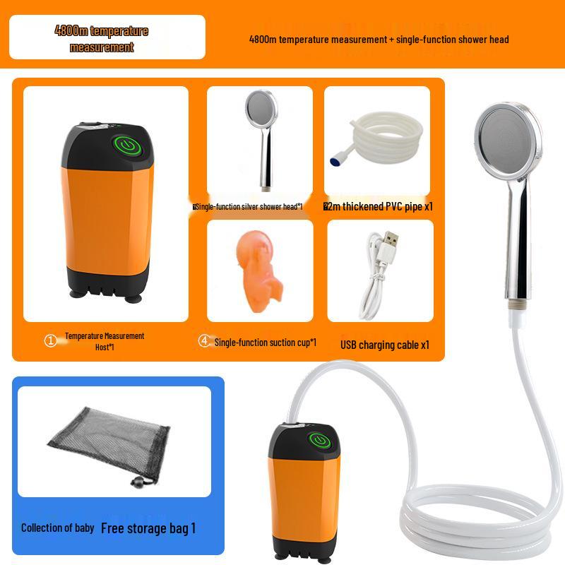 Портативный электрический душ для купания на открытом воздухе, строительных площадках, в общежитиях и сельских домах.