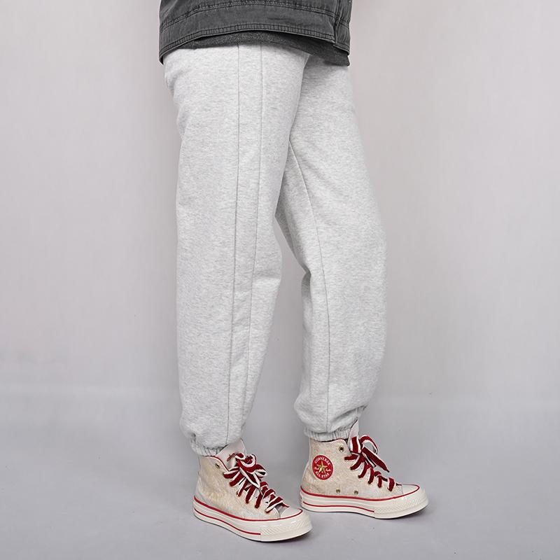 Converse Трикотажные брюки женские серые 10028462-A02