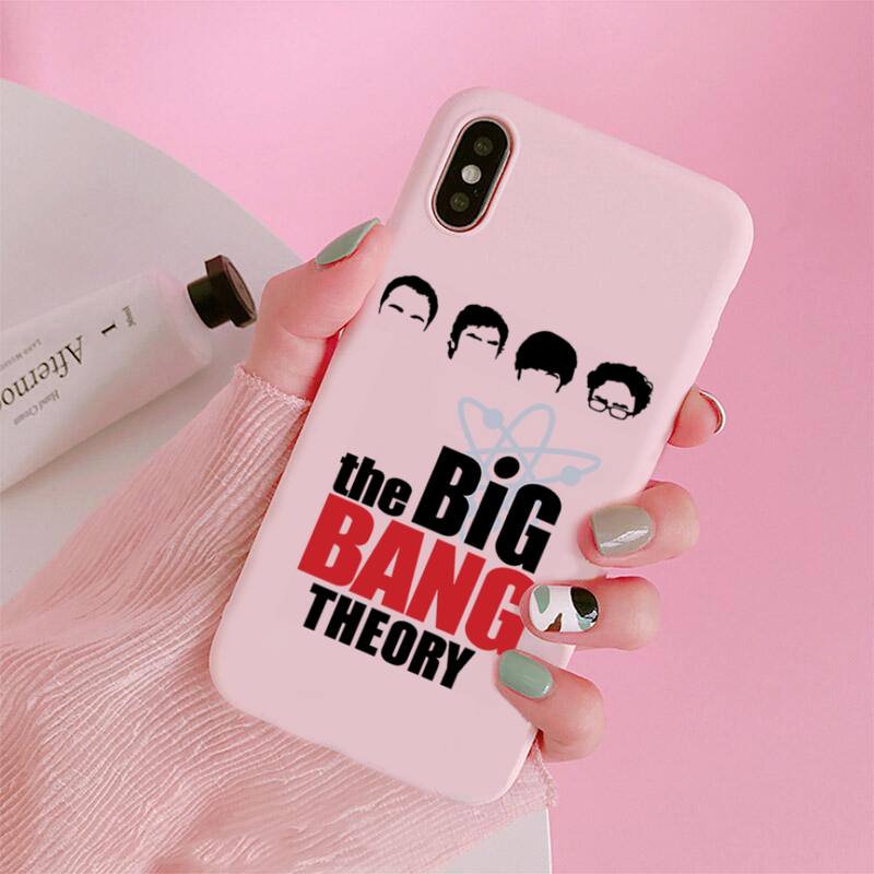 Big Bang Theory Phone Case For Iphone 12 11 Pro Max Mini XS 8 7 6 6S Plus X SE 2020 XR Matte Candy Pink Silicone Cover