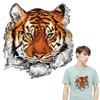Tiger Thermal Patches For Hoodies Sweatshirt Printed Label For Clothes DIY Cartoon Animals