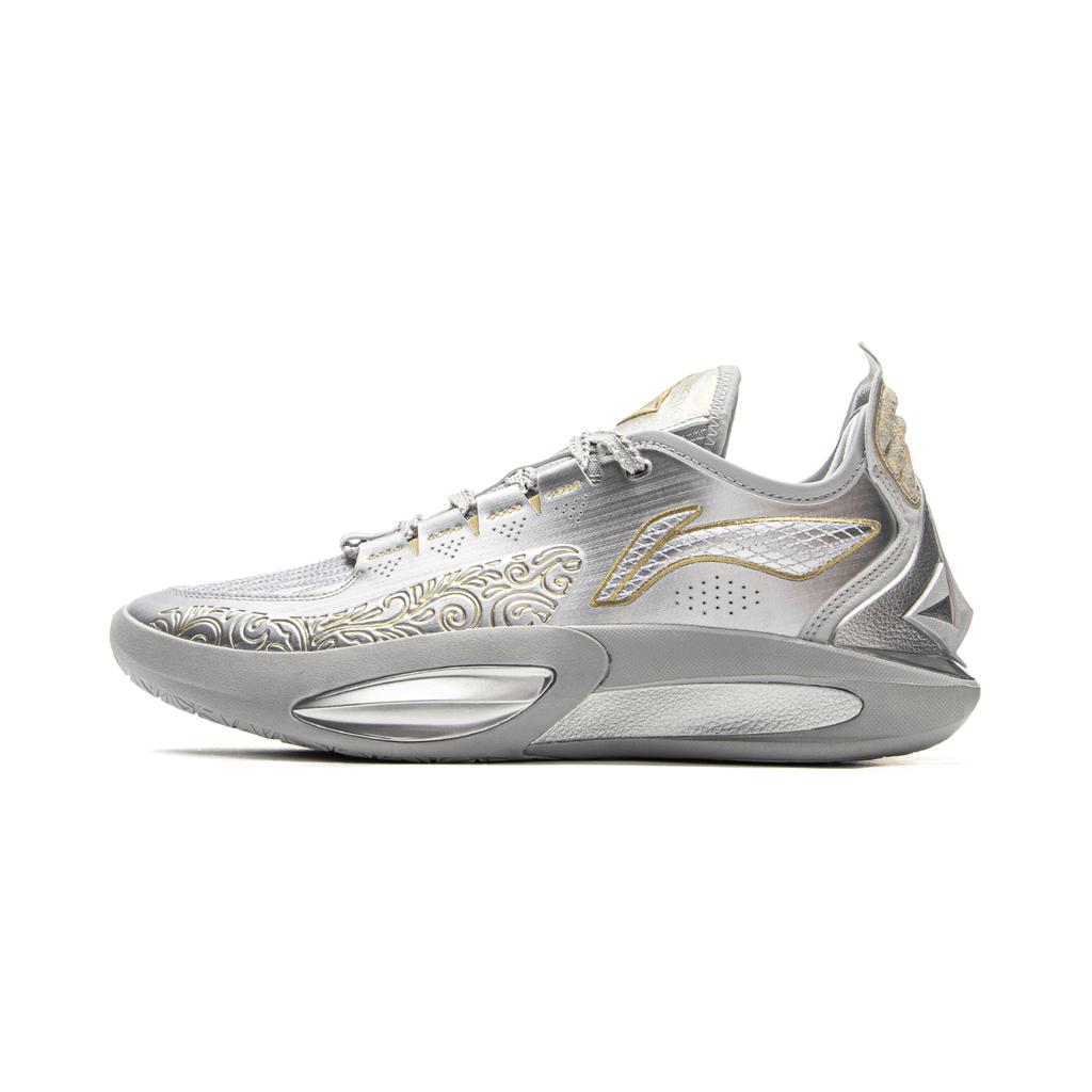 Li Ning JB3 Поддержка Покрытия Отскок Анти-Опрокидывание Низкие Баскетбольные Кроссовки Мужские Серебристые ABAU107-7