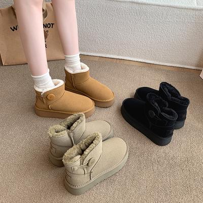 Женские зимние легкие теплые дутые сноубутсы на толстой подошве, нескользящие износостойкие повседневные кроссовки, хлопковые ботинки Мартин