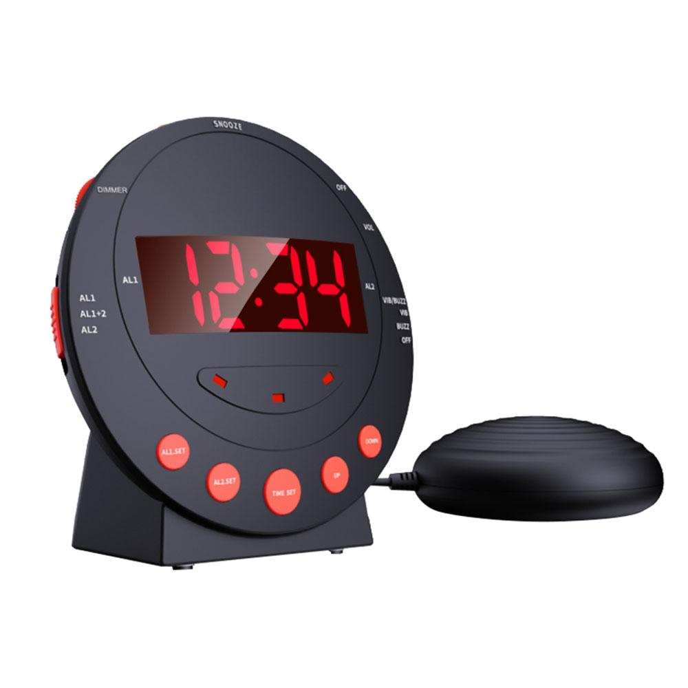 Loud Alarm Clock with Bed Shaker Vibrating Alarm Clock with Flash Light Brightness Adjustable