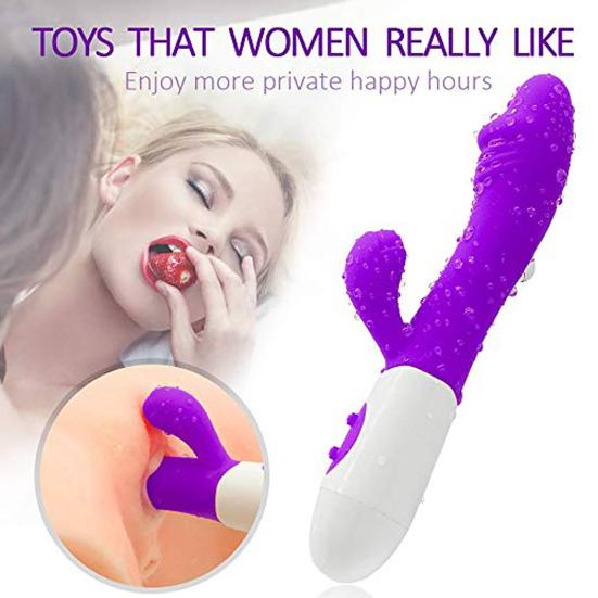 Мягкий силиконовый вибратор со стимуляцией точки G