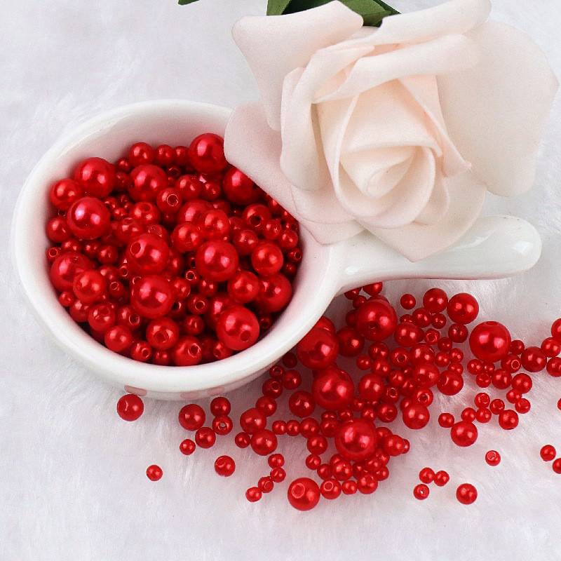 Смешанный размер искусственный жемчуг DIY изготовление ювелирных изделий бусины с отверстием цветные жемчужины