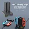 Док-станция для Nintendo Switch 2 для контроллеров Joy-Con с зарядным кабелем и RGB-подсветкой, зарядная док-станция, подставка