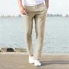 Men's Cotton Linen Pants Men's New Fall Breathable Solid Color Linen Pants Fitness Streetwear