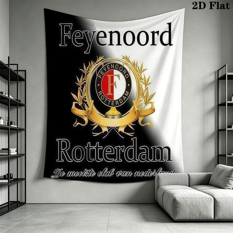 Feyenoord Rotterdam Wall Hanging Printed Fabric Blanket Decorative Tapestries for Bedroom Living Room Home Decor