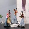 1 Resin Band Statue, Creative Instrument Model Sculpture, Nordic Style Home Decoration for Living Room, Porch, and Study