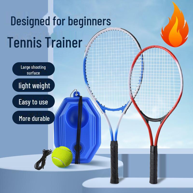 Набор для самостоятельной тренировки по теннису Double Di на открытом воздухе для начинающих — тренировочная ракетка Solo с линией отскока для детей.