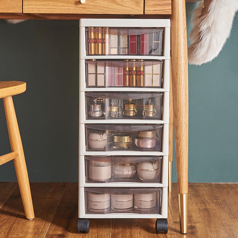 Desktop Multi-Layer Storage Cabinet with Free Shipping: Cosmetic Drawer & Office File Organizer