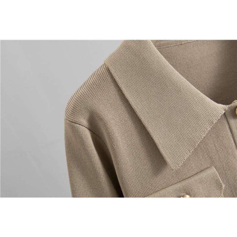 Knitted Suit Women's Sweater Spring and Autumn Sweet Gentle Wind Skirt Suit