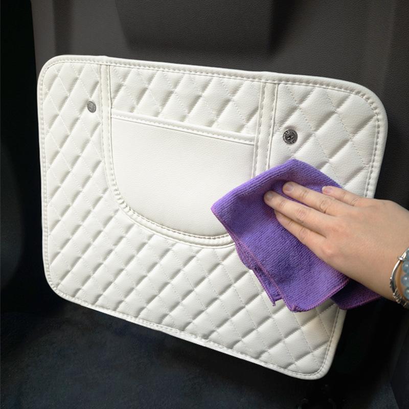 White Universal Car Seat Back Anti-Kick Pad Child Protection Rear Seat Cushion for Vehicle Safety Seat Back Kick Protector