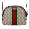 Ophidia Сумка-мессенджер на одно плечо из холста с узором GG Webbing и кожаной вставкой, с золотым логотипом, винтажная