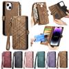 Кошелек Молния Кошелек Карман для карт Кожаный Чехол Для iPhone 14 15 Pro Max 13 Mini 12 11 SE 2022 X XR XS 8 7 Plus Ремешок Сумка Книжка
