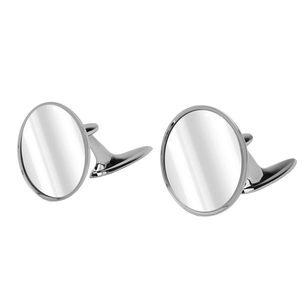 1 Pair Chrome Door Mirrors 3685955 Manual Folding Circular Outside Exterior Rearview Mirrors Fit for Impala Nova