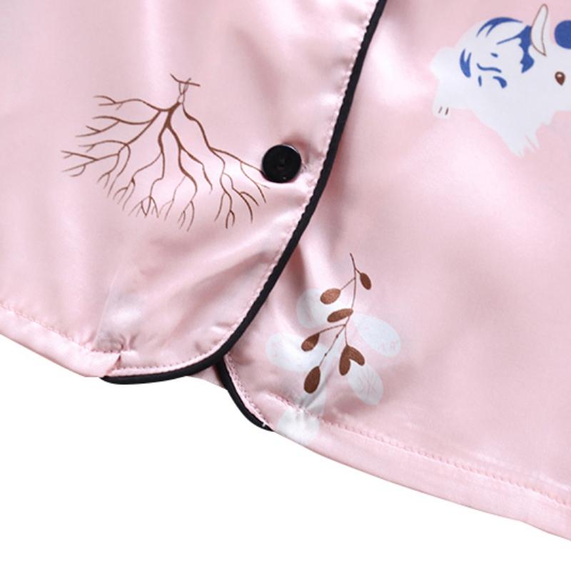 Детская ночная рубашка, одежда для сна, детские пижамы для мальчиков и девочек, летние пижамы с длинными рукавами и принтом медведя, топ + штаны, пижамный комплект