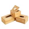 Bamboo Tissue Box Holder Storage Paper Box Tissue Box Cover Car Wood Napkins Holder Case Organizer Home Decoration