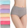 Women's High Waist Cotton Panties Briefs Soft Breathable Comfy Underwear
