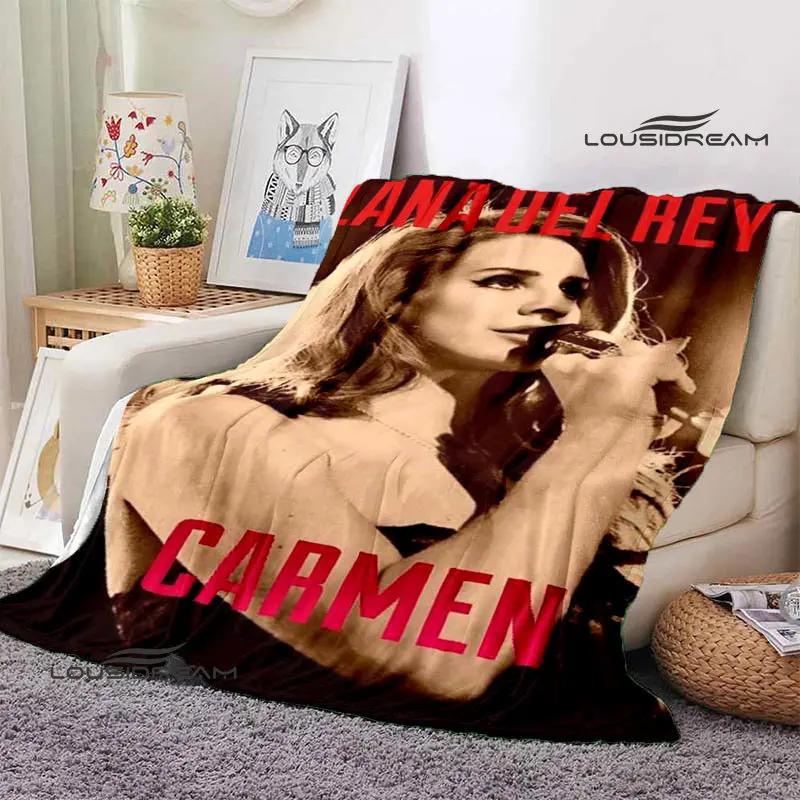 Lana Del Rey Retro Printing blanket Children's Warm Flange Home travel bed linings Birthday Gift