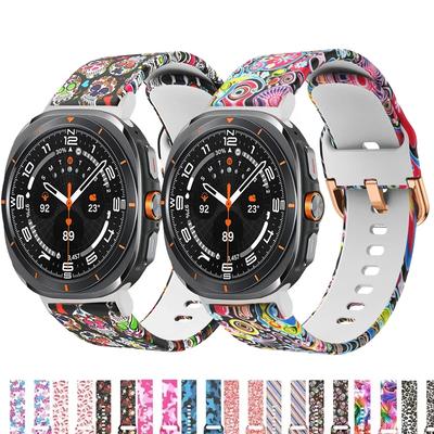 Печать ремешка для Samsung Galaxy Watch Ultrta 47 мм сменный силиконовый браслет SmartWatch Bracele correa galaxy watch ultra