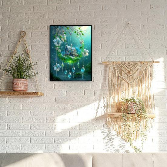 5D красочные стразы, художественный кулон в виде капли воды, пейзажный узор, сделай сам, ремесло, комплект для рисования стразами для взрослых и детей